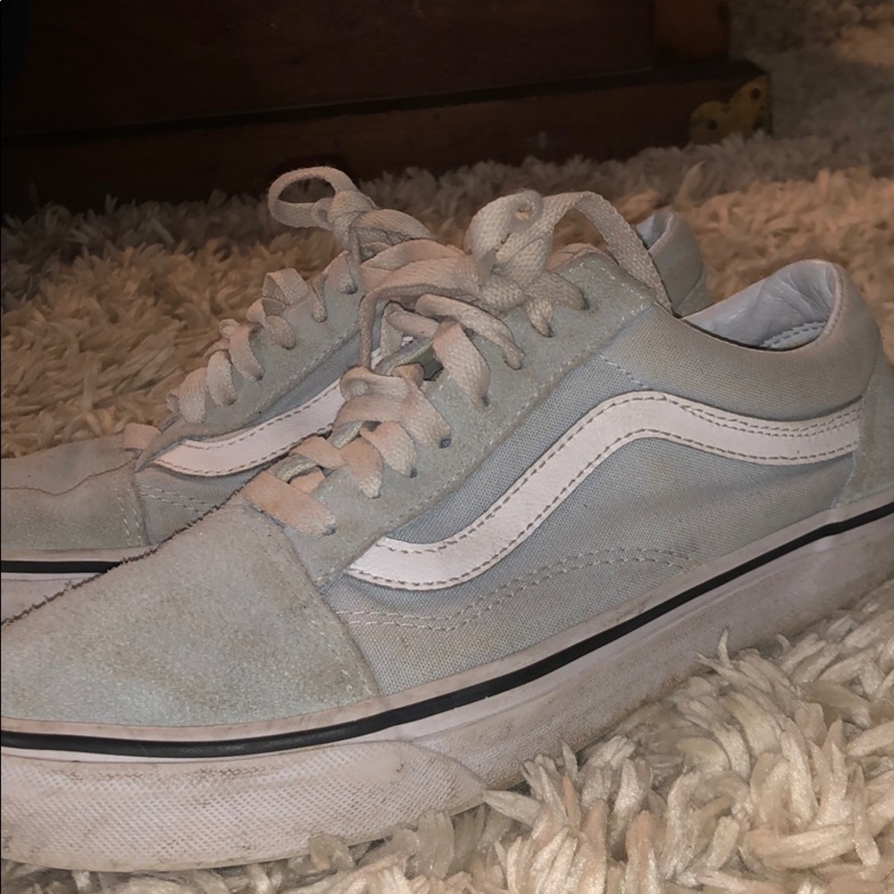 Sky Blue leather vans